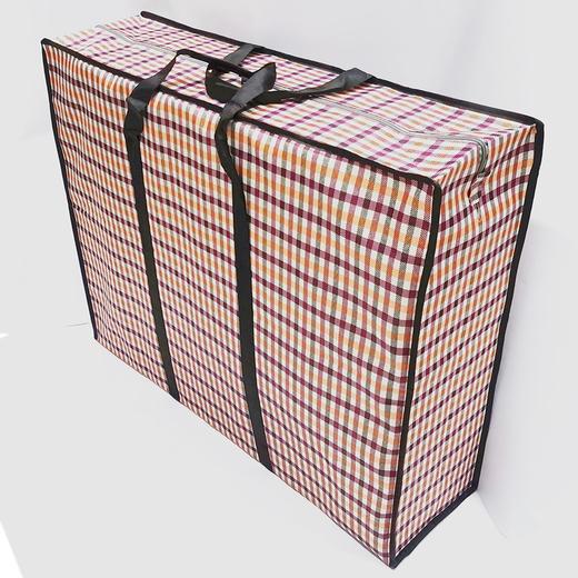 超大加厚收纳袋发泡格子编织袋棉被打包搬家特大容量无纺布手提行李袋78×63×23cm1个 商品图0