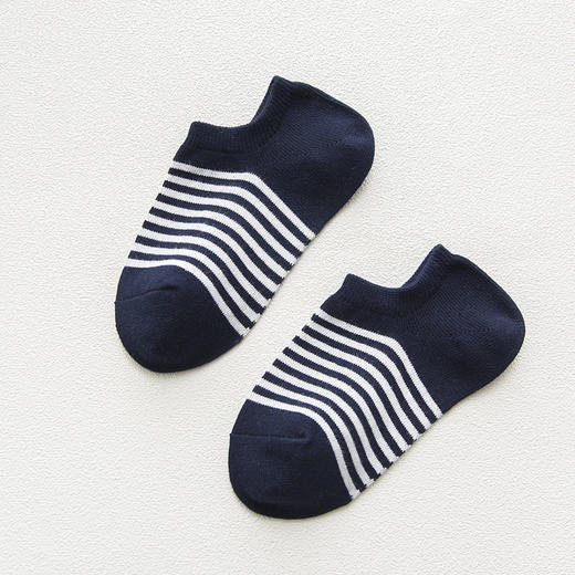 【女士条纹船袜】棉质女士船袜隐形袜条纹棉袜学生透气吸汗女款袜子棉 商品图3