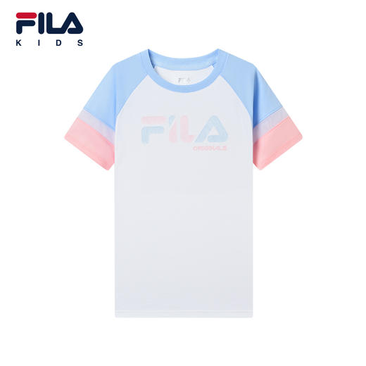 小斐乐儿童半袖T恤2022夏季新款女大童透气速干运动短袖T恤K12G221118F 商品图3