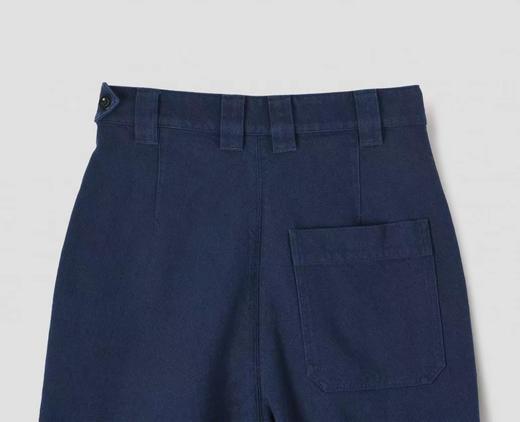 MHL 亚麻色/靛蓝色单褶棉质直筒裤 商品图7