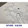 【大彩图】于非闇工笔画白描底稿《仿崔白-梅竹双清图》梅花临摹勾线高清打印稿YF15 商品缩略图4