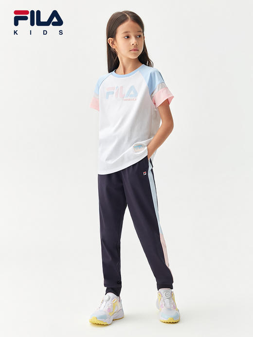 小斐乐儿童半袖T恤2022夏季新款女大童透气速干运动短袖T恤K12G221118F 商品图2