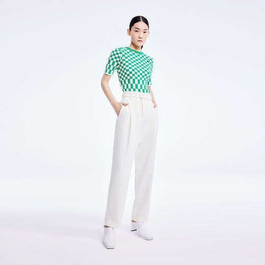 LILY2020夏新款女装气质通勤款显瘦锥形西装裤休闲裤122200C5128 商品图1