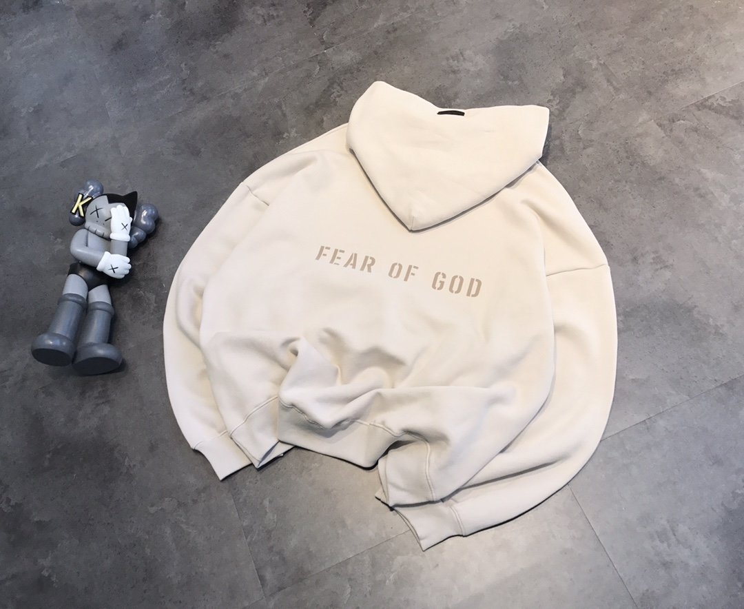 fog fear of god 第五季fg植绒字母加绒连帽 原版入手制版 版型保持