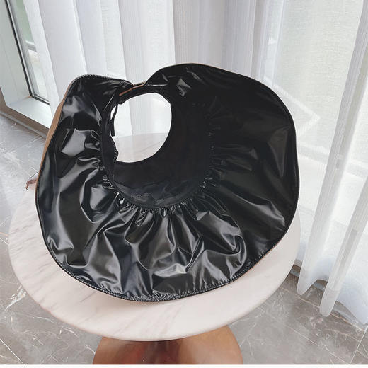 帽子女夏UV防晒帽防紫外线黑胶空顶帽大沿遮脸遮阳沙滩太阳帽 商品图8