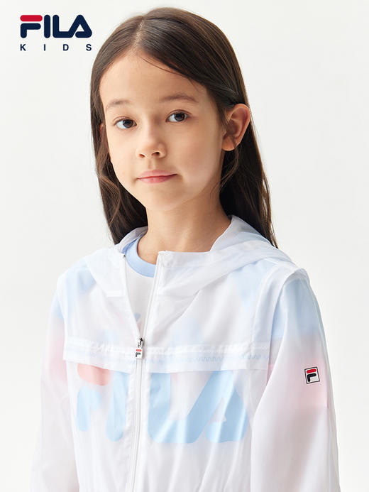 小斐乐女童梭织外套2022夏季新款儿童防晒衣中大童运动上衣K12G221707F 商品图3