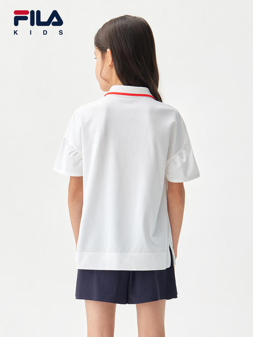 小斐乐儿童半袖T恤2022夏季新款女大童时尚休闲短袖POLO衫K12G221119F 商品图1