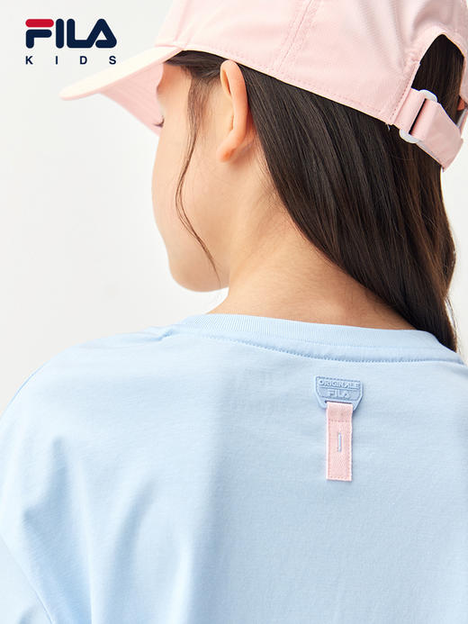 小斐乐童装儿童T恤2022夏季女童宽松透气运动T恤K12G221117F 商品图3