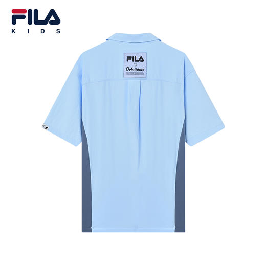 小斐乐儿童短袖衬衫男大童2022夏季新款拼接透气针织衬衫K12B224426F 商品图1