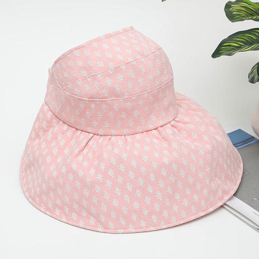 空顶帽女夏防紫外线可折叠遮阳防晒帽大帽檐黑胶遮脸全遮光太阳帽 商品图8