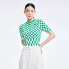 LILY2022夏新款女装复古棋盘格修身毛针织衫内搭上衣122200TK320 商品缩略图1