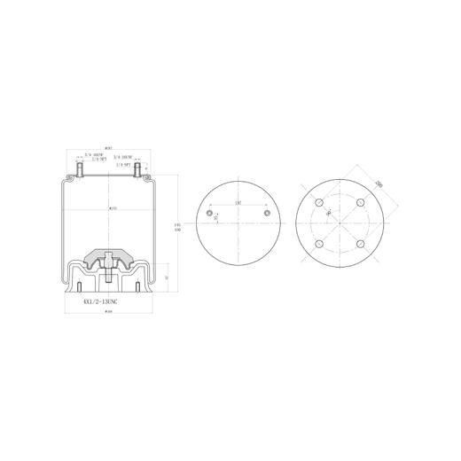 气囊空气弹簧适配富华空悬OMYEE8050（包邮） 商品图3