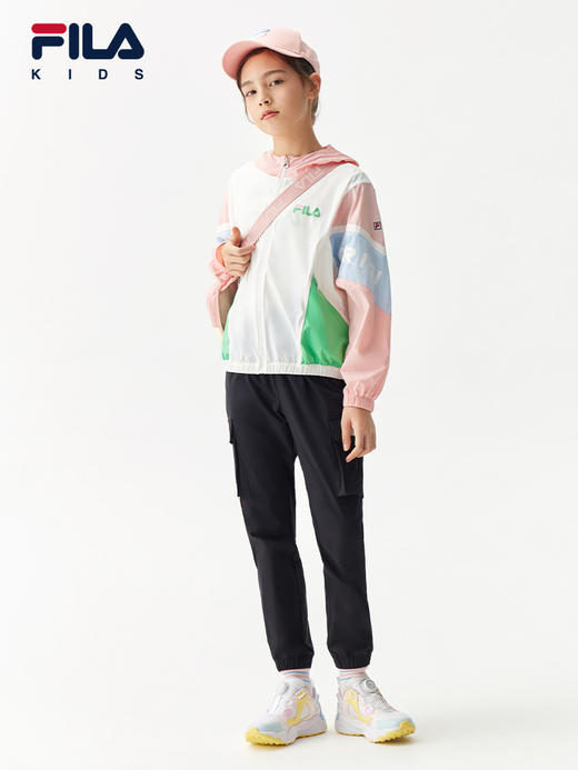 小斐乐儿童梭织外套2022夏季新款女童中大童运动上衣防晒服K12G221707F 商品图3