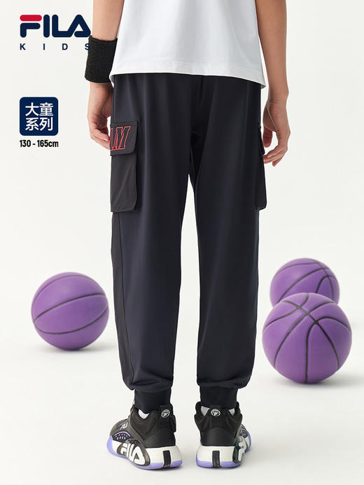 小斐乐儿童工装长裤2022夏季新款潮洋气男大童休闲运动裤子K12B223603F 商品图1