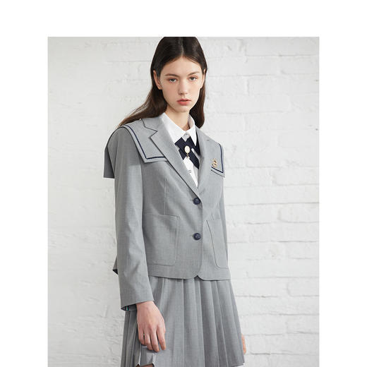 Teenie Weenie小熊22春季新款海军领学院风JK制服短裤西装外套TTJK222301P 商品图3