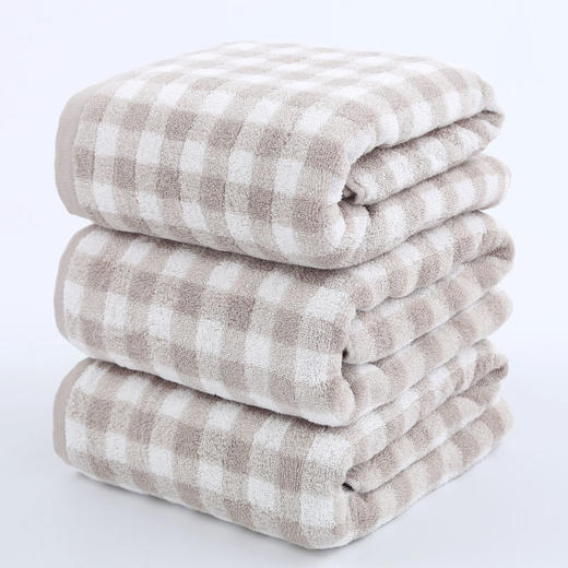 日式无印毛巾全棉良品格纹毛巾浴巾 A-4355 商品图6