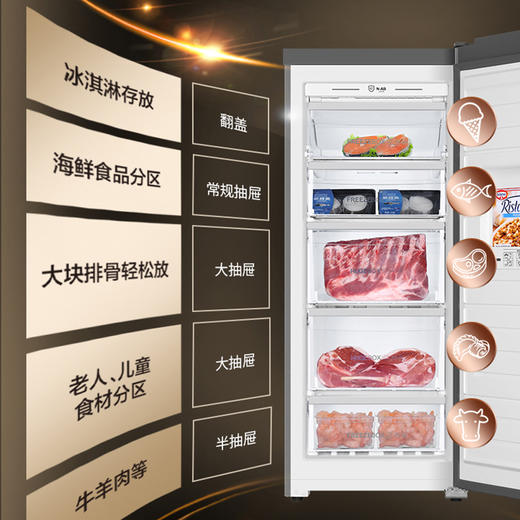 海尔BD-226WEGLU1立式冷冻柜 商品图4