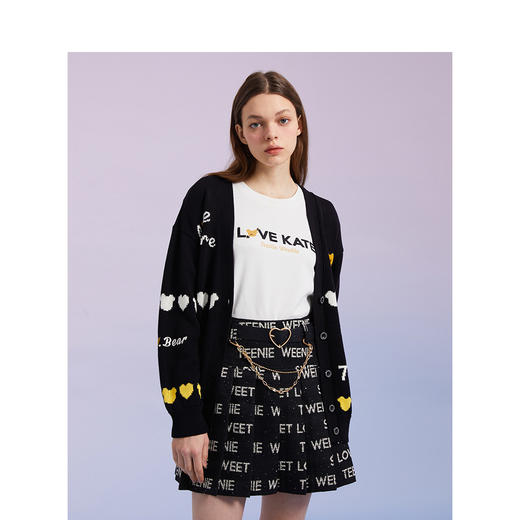 TeenieWeenie小熊女装2022春季新款V领针织衫开衫外套TTCK221201T 商品图2