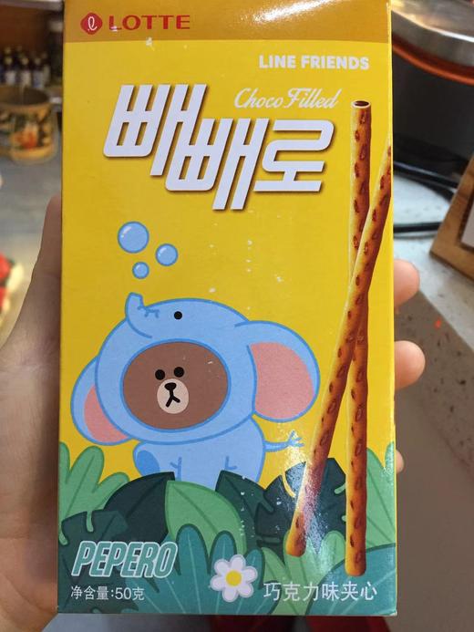 乐天派派乐巧克力味夹心饼干棒50克 商品图0