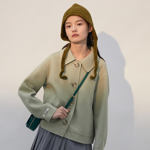 TeenieWeenie小熊女士翻领毛呢短外套TTJW221103T 商品图0