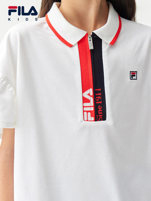 小斐乐儿童半袖T恤2022夏季新款女大童时尚休闲短袖POLO衫K12G221119F 商品图4