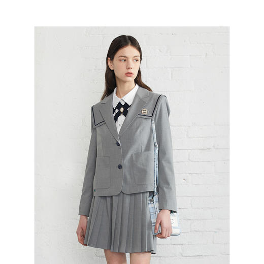 Teenie Weenie小熊22春季新款海军领学院风JK制服短裤西装外套TTJK222301P 商品图2