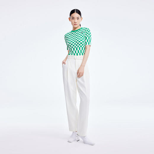 LILY2020夏新款女装气质通勤款显瘦锥形西装裤休闲裤122200C5128 商品图2