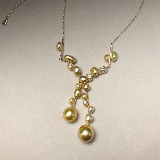 CHIC系列 18K镶巴洛克南洋珍珠项链 商品图2