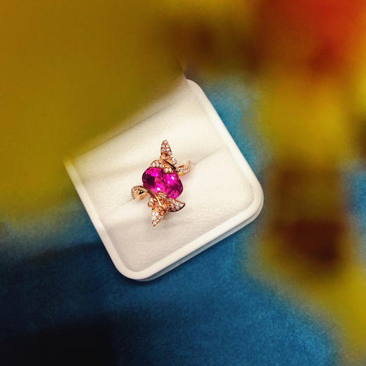 ONLY系列 比翼·18K镶碧玺和钻石 戒指 商品图1