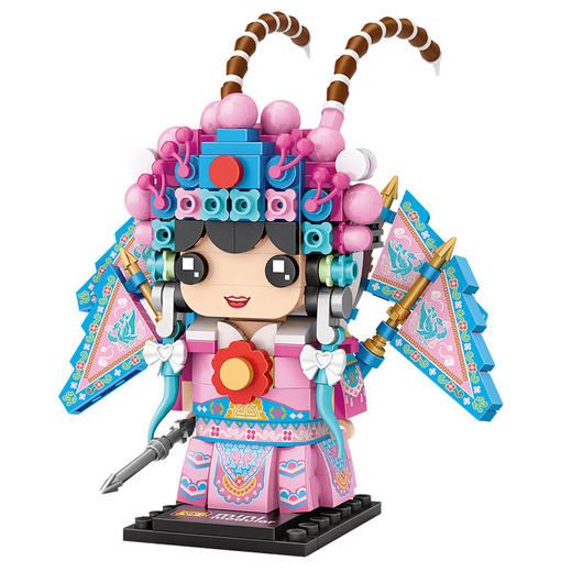  LOZ俐智方头仔京剧国潮积木小颗粒戏曲积木拼装模型玩具男孩女友生日礼物 商品图1