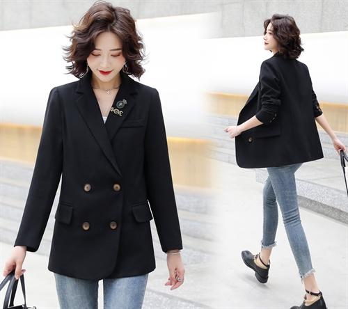 遮肉显瘦，时尚双排扣西装外套HR-XMYR9022 商品图1