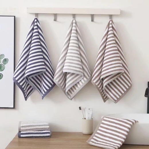 【条纹毛巾浴巾】毛巾/浴巾专柜同步在售100%全棉材质 商品图1