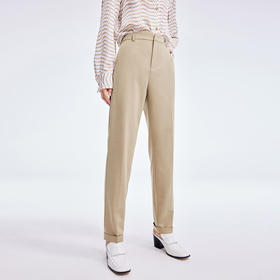 LILY2022夏新款女装通勤款气质纯色显瘦西装裤休闲裤122200C5159