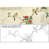 于非闇横幅工笔花鸟白描底稿-茶花斑鸠-YF20 商品缩略图0