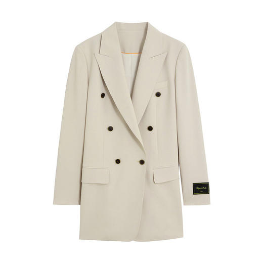 LILY2022夏新款女装气质通勤款撞色排扣宽松西装外套122200c2165 商品图4