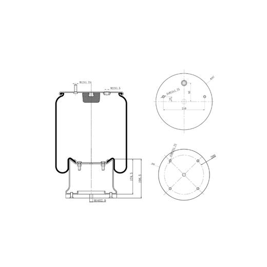 气囊空气弹簧适用富华空悬可互换康尼泰克4023NP03OMYEE6348（包邮） 商品图4