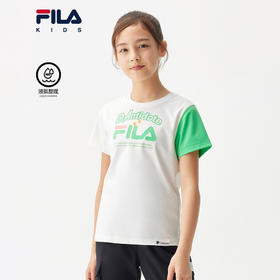 小斐乐儿童短袖T恤2022夏季新款女童大童时髦洋气宽松上衣K12G224166F