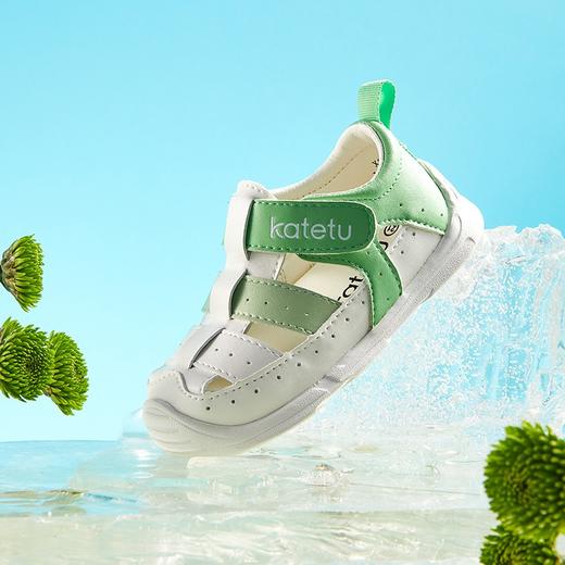 卡特兔女童凉鞋男童皮凉鞋夏季儿童沙滩鞋包头鞋子小童机能 商品图4