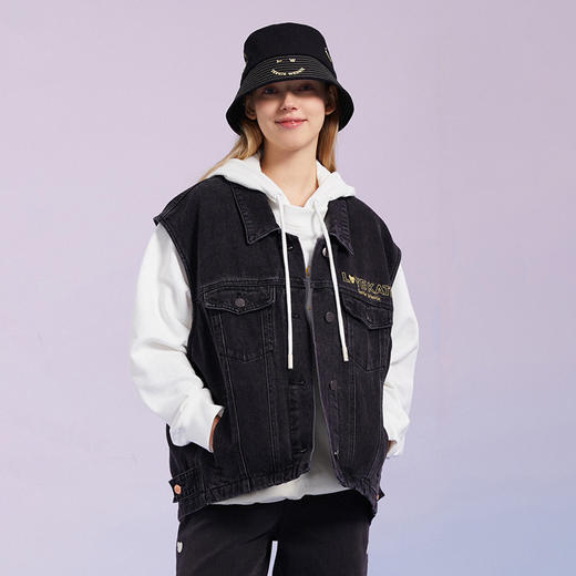 TeenieWeenie小熊2022春夏新款宽松韩版显瘦牛仔外套马甲背心TTJV221205T 商品图0