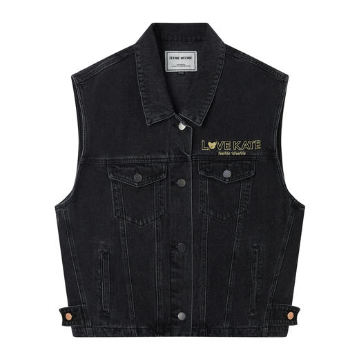 TeenieWeenie小熊2022春夏新款宽松韩版显瘦牛仔外套马甲背心TTJV221205T 商品图4