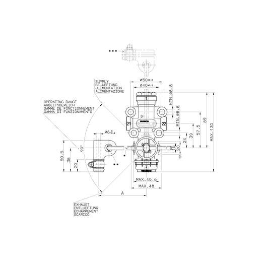 高度阀气囊高度调节阀调平阀威伯科WABCO4640060020(包邮） 商品图3