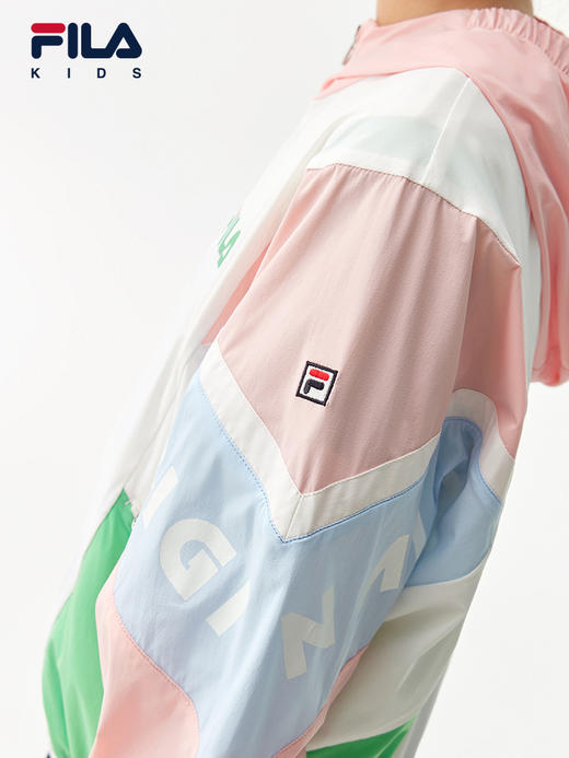 小斐乐儿童梭织外套2022夏季新款女童中大童运动上衣防晒服K12G221707F 商品图4