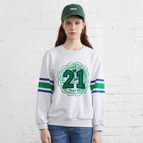 TeenieWeenie小熊2022春季新款圆领套头短款显瘦卫衣TTMA221206P