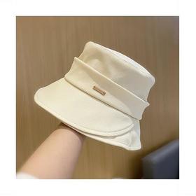 2022网红渔夫帽子女春夏韩版百搭日系贴标盆帽潮可折叠防晒遮阳帽
