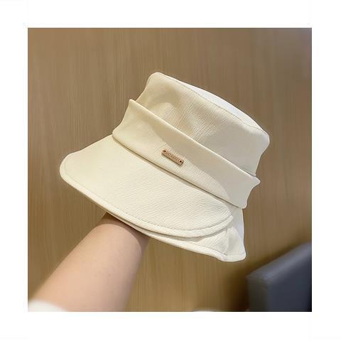 2022网红渔夫帽子女春夏韩版百搭日系贴标盆帽潮可折叠防晒遮阳帽 商品图0
