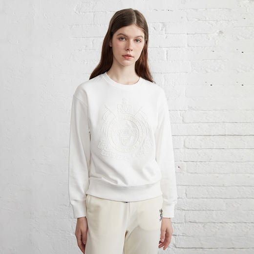 TeenieWeenie小熊 22夏小熊女装圆领棉百搭卫衣TTMA221211P 商品图0