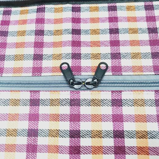 超大加厚收纳袋发泡格子编织袋棉被打包搬家特大容量无纺布手提行李袋78×63×23cm1个 商品图3