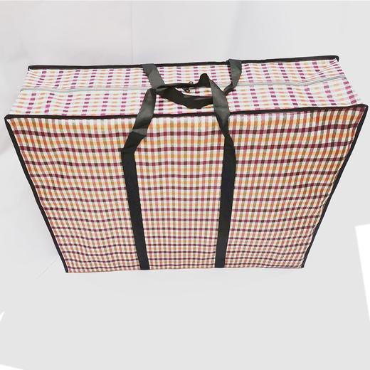 超大加厚收纳袋发泡格子编织袋棉被打包搬家特大容量无纺布手提行李袋78×63×23cm1个 商品图1