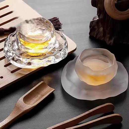 李子柒同款初雪渐变粉色女主人杯女士茶具品茗杯手工玻璃杯 商品图5