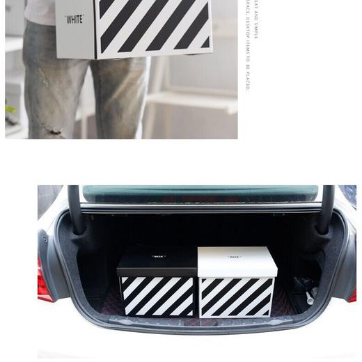 抖音同款网红sup收纳纸箱reme装衣物书零食玩具后备箱大号储物箱 商品图7